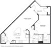 A4 2D Floor Plan One-Bedroom Floor Plan A4 | Axis Hamilton Apartments